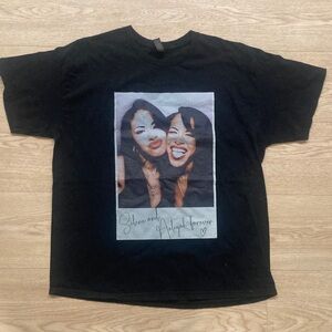 Selena and Aaliyah Forever Black T-Shirt